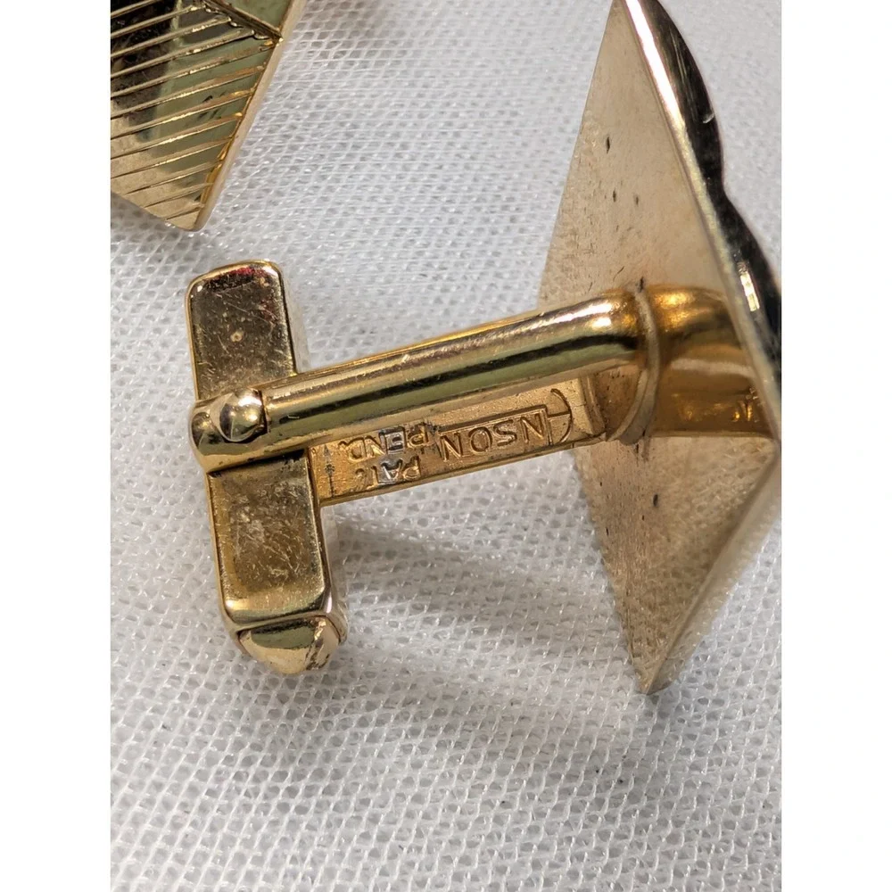 Vintage Cufflinks Lot 2 Pairs 1/20 12K Gold Filled & Square Cufflinks